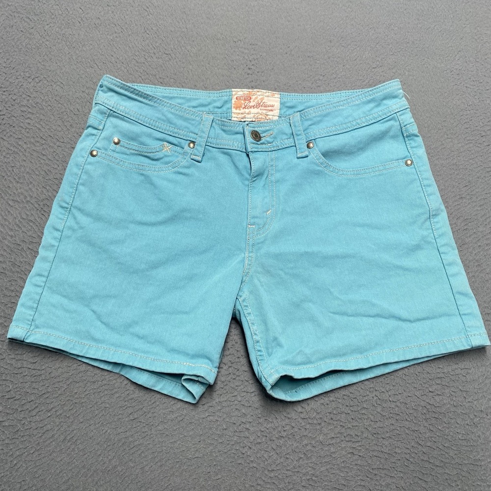 Levi Strauss Signature Shorts Womens 8 Blue Skimmer Denim Stretch 5.5 In
